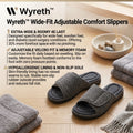 Wyreth™ Wide-Fit Adjustable Comfort Slippers